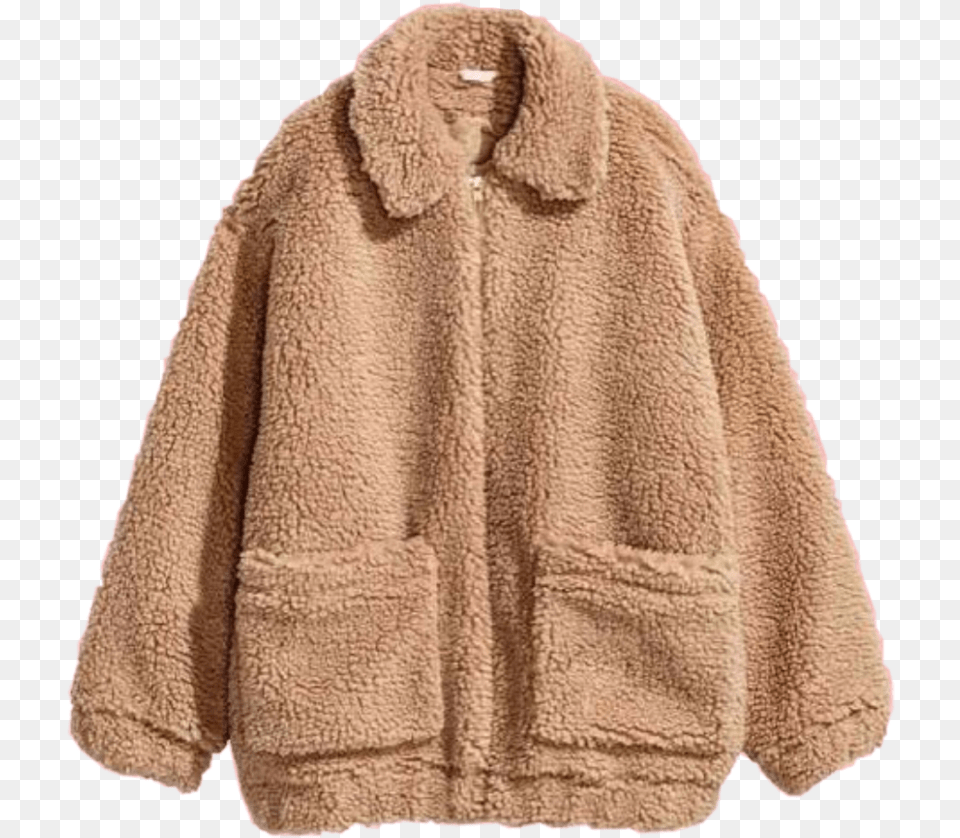 Jacket Soft Aesthetic Nichememe Brown Freetoedit Teddy Bear Jacket, Clothing, Coat, Fleece, Fashion Png