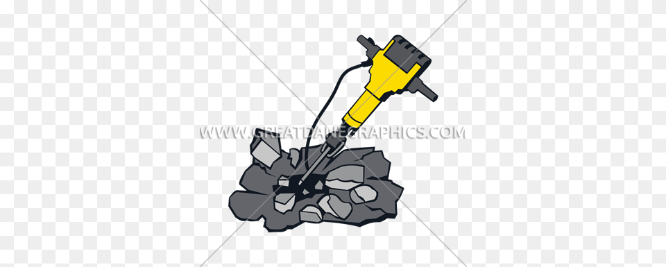 Jackhammer Production Ready Artwork For T Shirt Printing, Device, Grass, Lawn, Lawn Mower Free Png Download