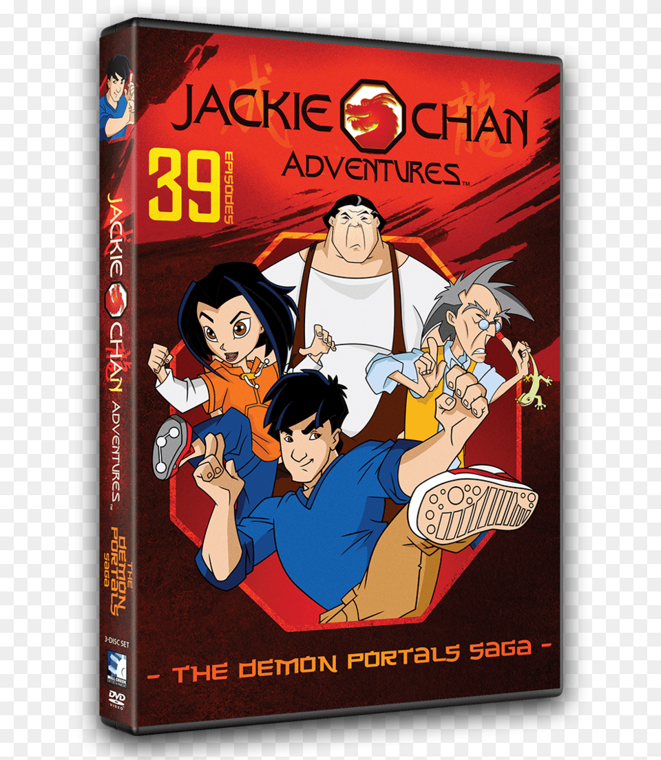 Jackie Chan Adventures Dvd, Book, Publication, Comics, Person Free Transparent Png