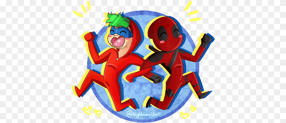 Jackieboy Man Amp Deadpool They Gonna Kick Yo Ass Jacksepticeye, Baby, Person, Art, Graphics Free Png Download