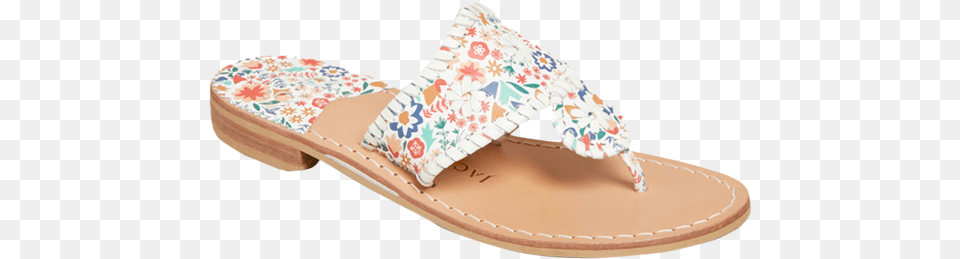 Jacks Flat Floral Icon Sandal Open Toe, Clothing, Footwear, Flip-flop Free Transparent Png