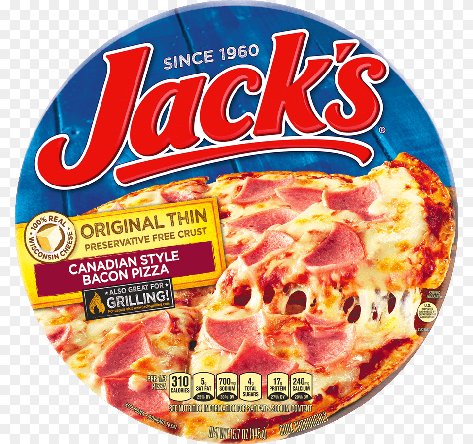 Jacks Pizza Cooking Instructions Jack39s Sausage And Pepperoni Pizza, Food, Disk Free Png