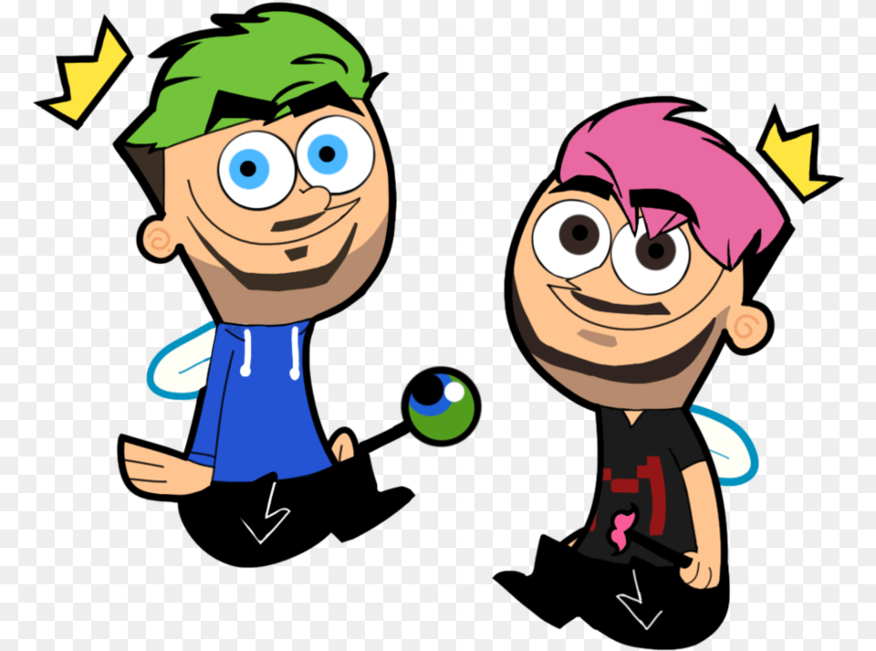 Jacksepticeye And Markiplier Fairly Fairly Odd Parents Eyes, Baby, Person, Face, Head Free Png Download