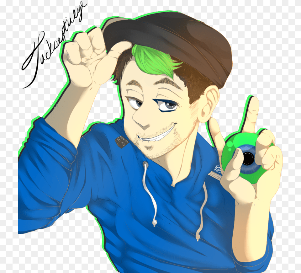 Jacksepticeye Fanart By Ezraspost Clip Jacksepticeye 2018 Background, Finger, Body Part, Person, Hand Free Transparent Png