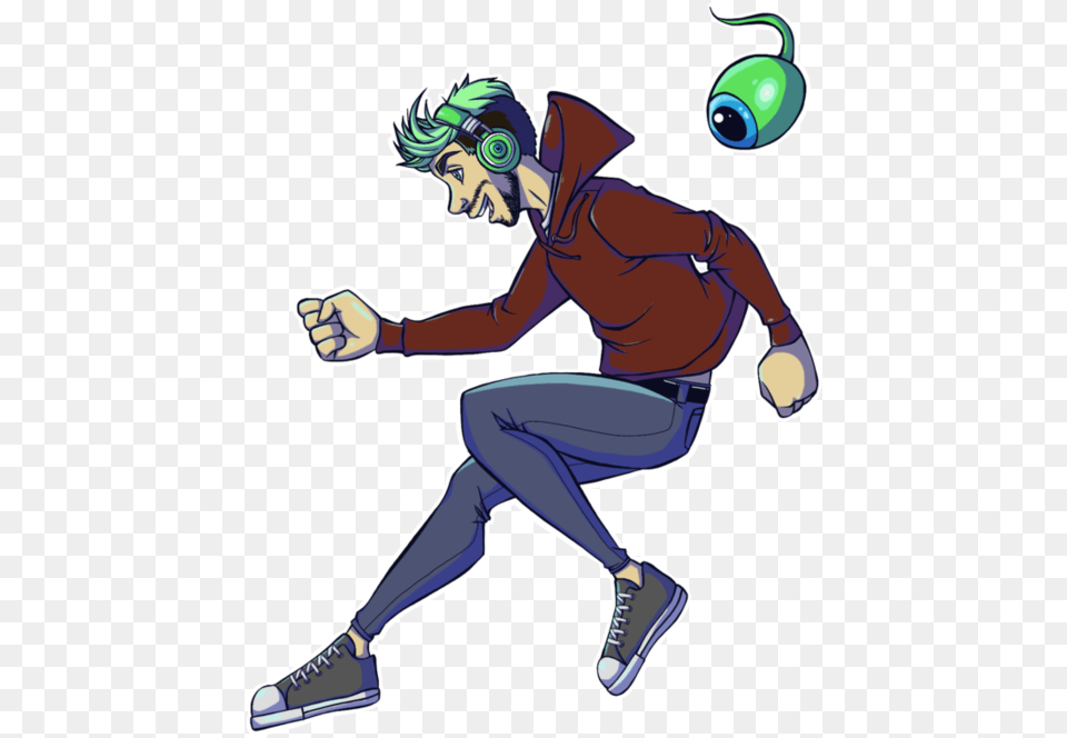 Jacksepticeye Fanart Cartoon, Person, Book, Comics, Publication Free Png Download