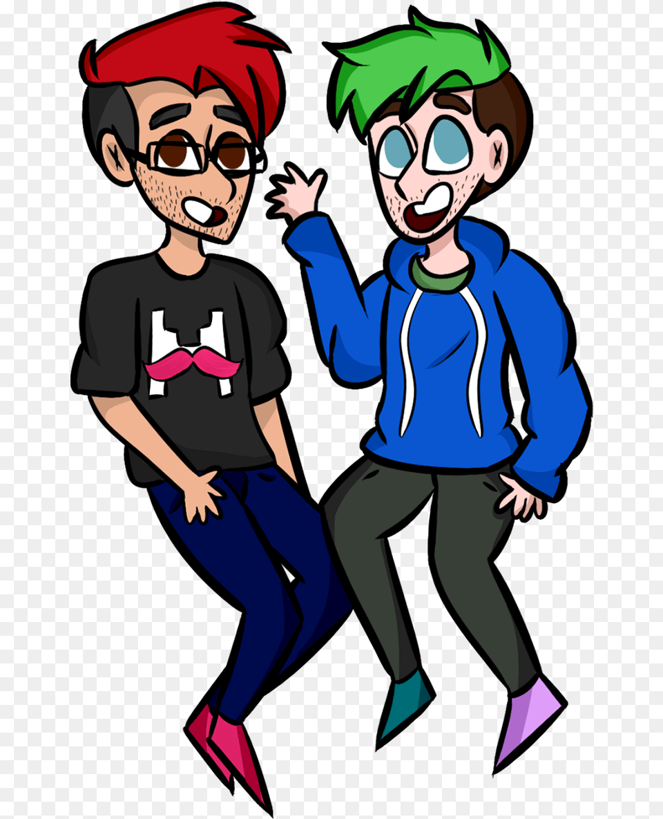 Jacksepticeye Image With Markiplier, Book, Publication, Comics, Woman Free Png Download