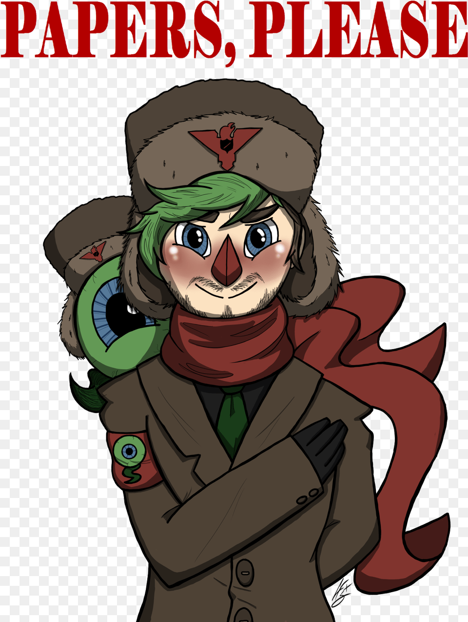 Jacksepticeye Papers Please Fanart, Book, Comics, Publication, Baby Png Image