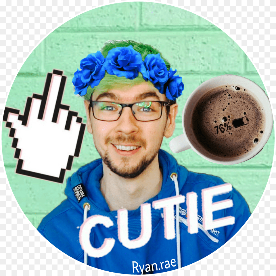 Jacksepticeye Sam Green Blue Cutie, Photography, Portrait, Adult, Person Png