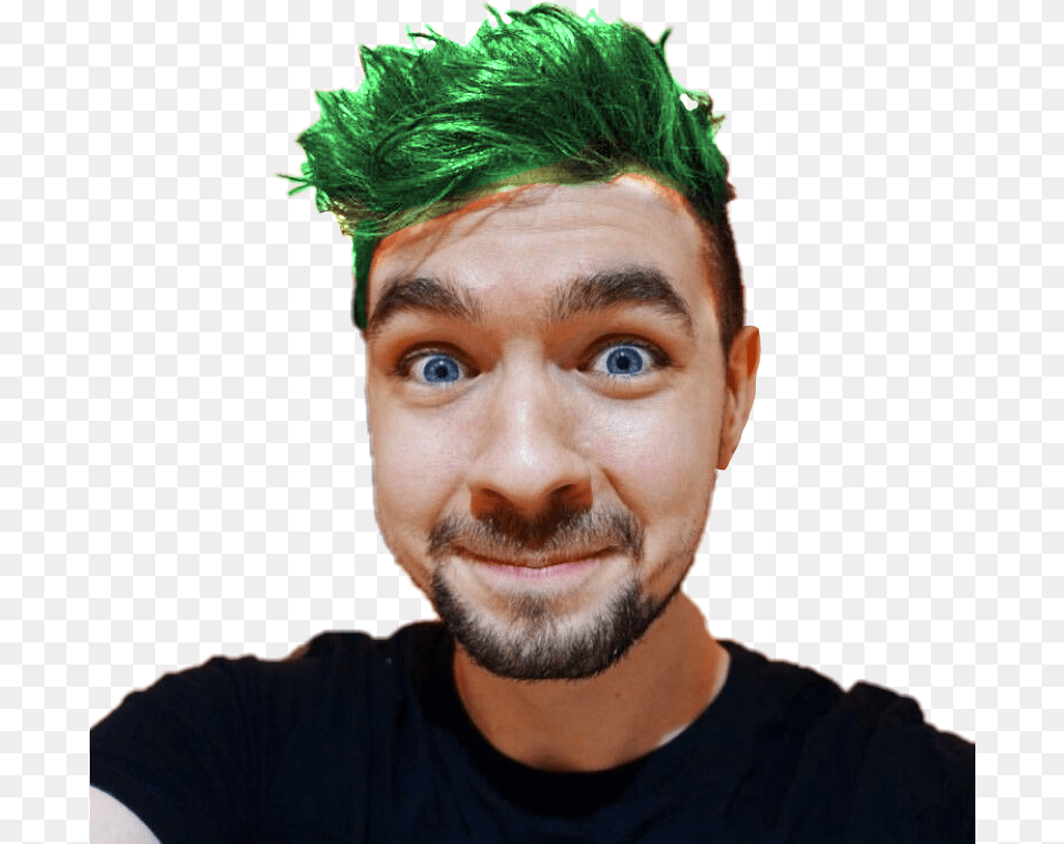 Jacksepticeye With Green Hair As Always Coffee Bean Jacksepticeye, Adult, Male, Man, Person Free Transparent Png