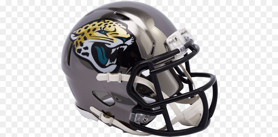 Jacksonville Jaguars Chrome Riddell Speed Mini Football Jacksonville Jaguars Helmet, American Football, Football Helmet, Sport, Person Free Transparent Png