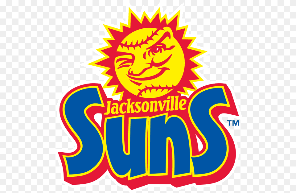 Jacksonville Suns Primary Logo Suns Baseball Team Logo, Sticker, Food, Ketchup, Advertisement Free Png