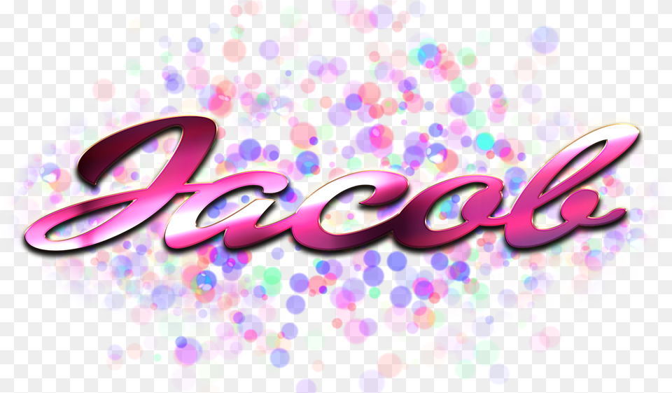 Jacob Name Logo Bokeh Trisha Name, Art, Graphics, Purple, Paper Free Png Download
