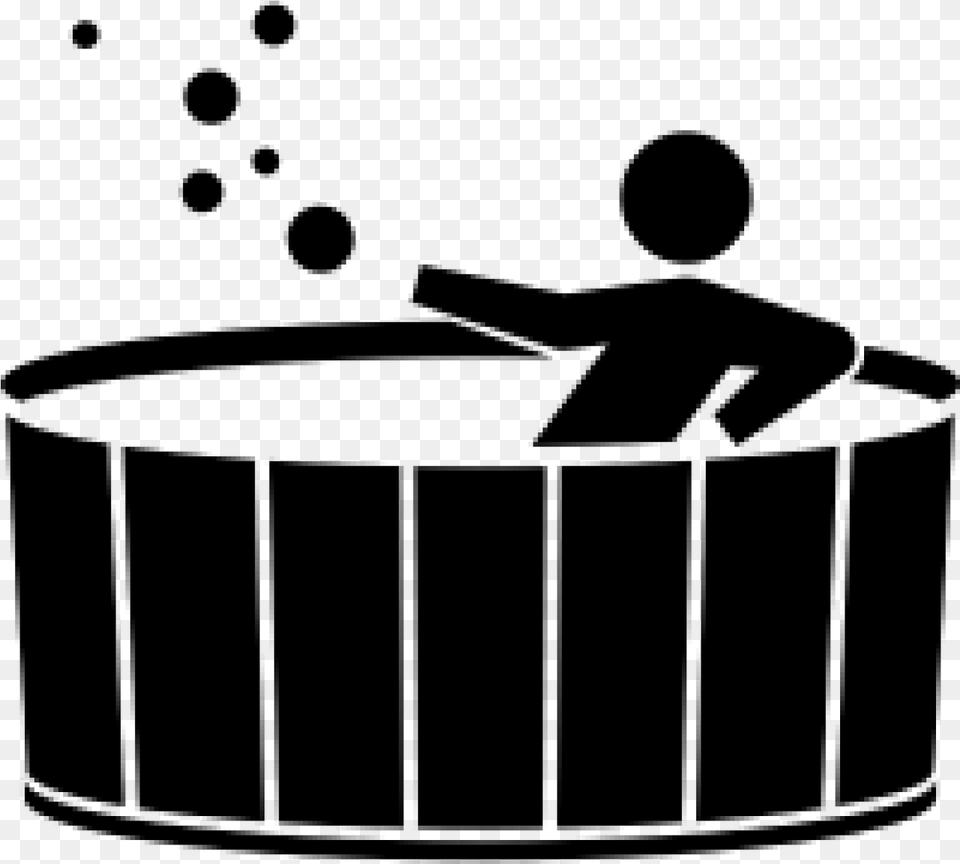 Jacuzzi Spa Clipart Hot Tub, Gray Png
