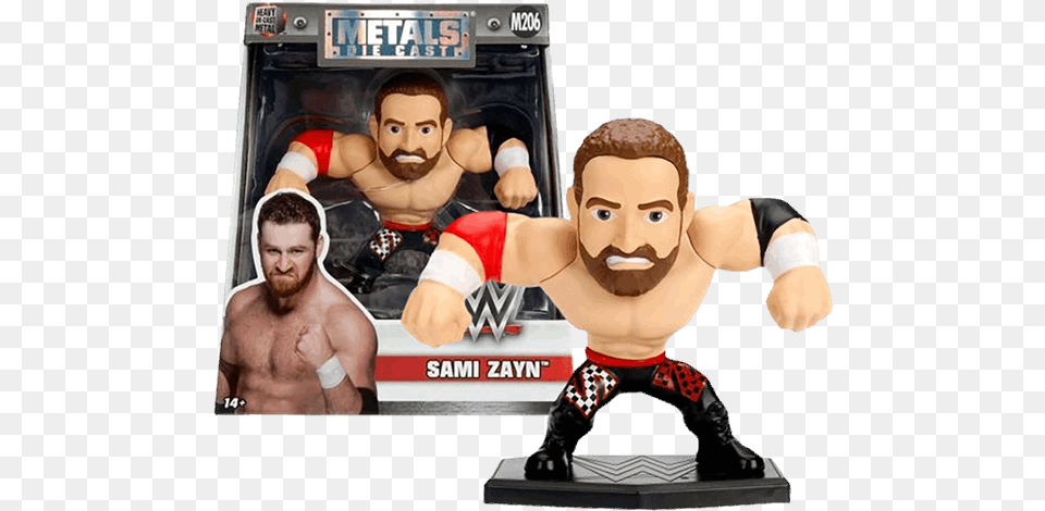 Jada Wwe Sami Zayn 4 Inch Metals Die Cast Action Figure, Adult, Male, Man, Person Free Transparent Png