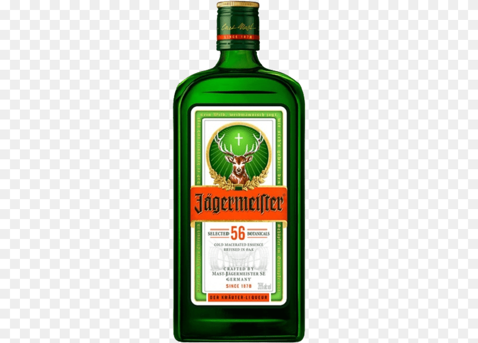 Jagermeister German Liquor The Poplar Inn Bar Dark Green Alcohol Bottle, Beverage, Food, Ketchup, Absinthe Free Png Download