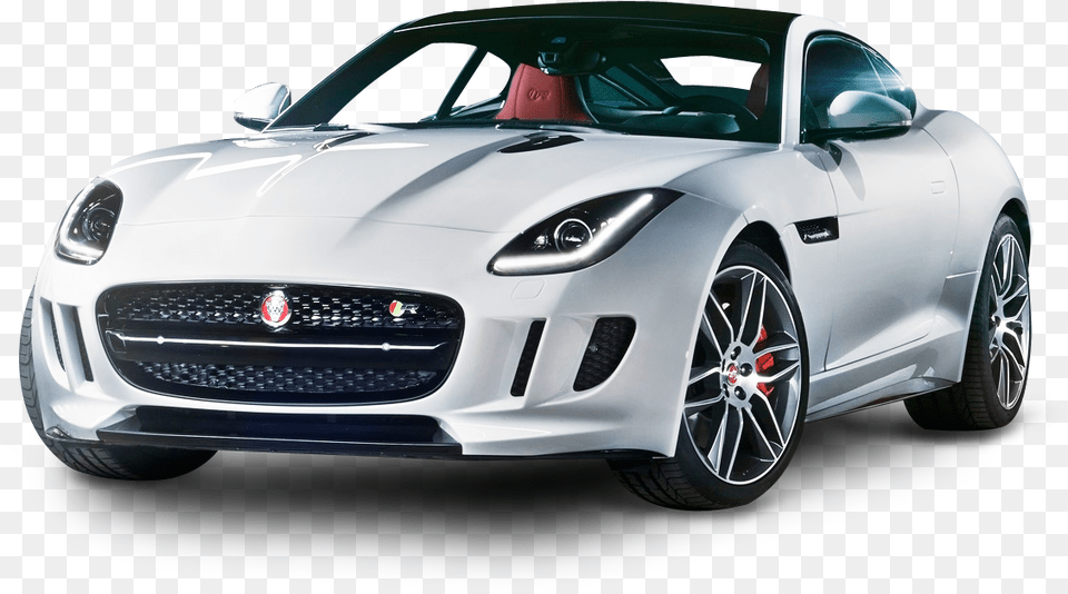 Jaguar F Type White Car 2014 Jaguar F Type R Coupe, Vehicle, Transportation, Wheel, Machine Free Png
