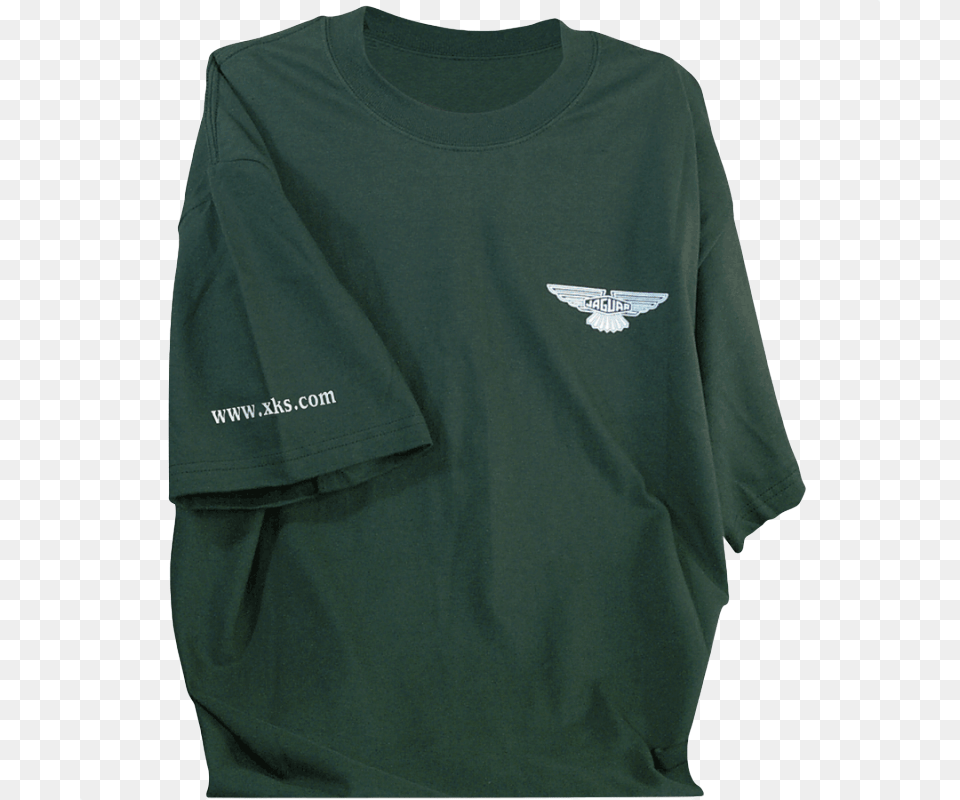 Jaguar Wings Logo Green T Shirt Long Sleeved T Shirt, Clothing, Long Sleeve, Sleeve, T-shirt Free Transparent Png