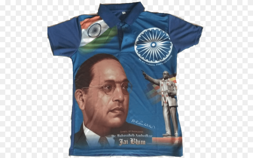 Jai Bheem T Shirt Babasaheb Ambedkar Life And Mission Hindi, Clothing, T-shirt, Adult, Face Free Png Download