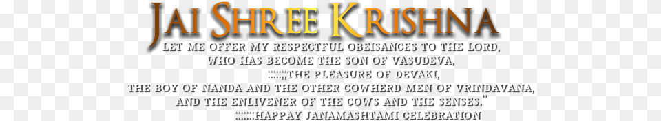 Jai Shri Krishna Text, Advertisement, Poster Free Png