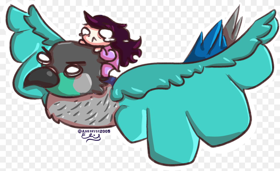Jaiden Animations Fanart Ari Whyyyy By Amethyst2005 Dbbjfdk Jaiden Animation Fan Art, Animal, Bird, Jay, Fish Free Png