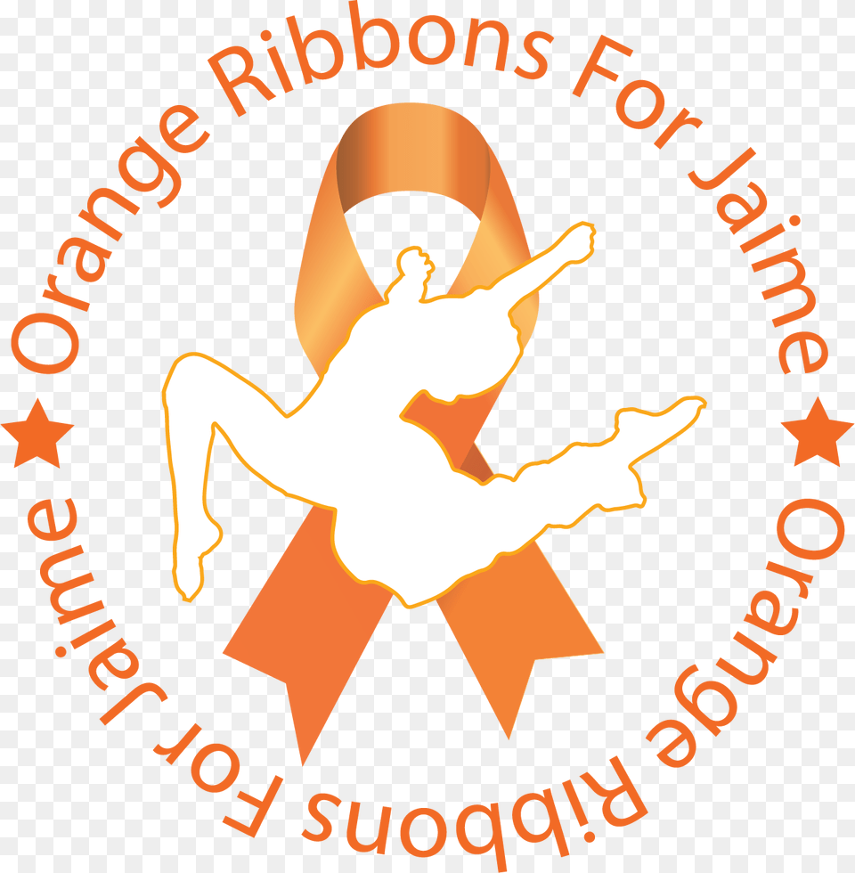 Jaime Guttenberg Orange Ribbon, Logo, Baby, Person, Dancing Png Image