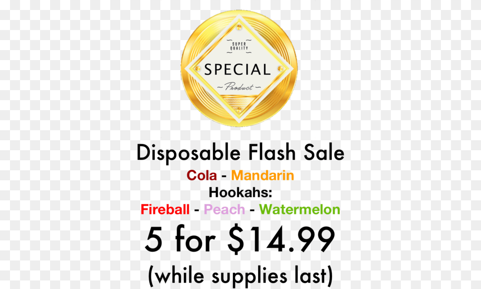 Jak Classic Disposable Flash Sale Mandarin And Orange, Gold, Logo, Disk Free Png Download