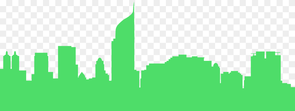 Jakarta Skyline Silhouette, Art, Graphics, Green, Outdoors Png Image
