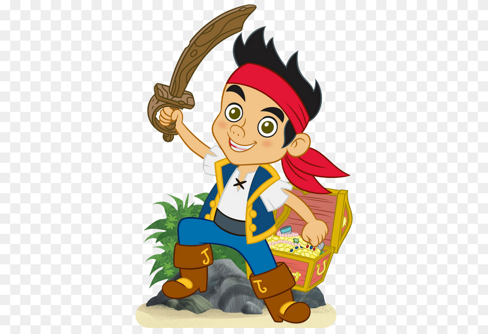 Jake And The Neverland Pirates Treasure Chest Clip Art, Cartoon, Baby, Person Png