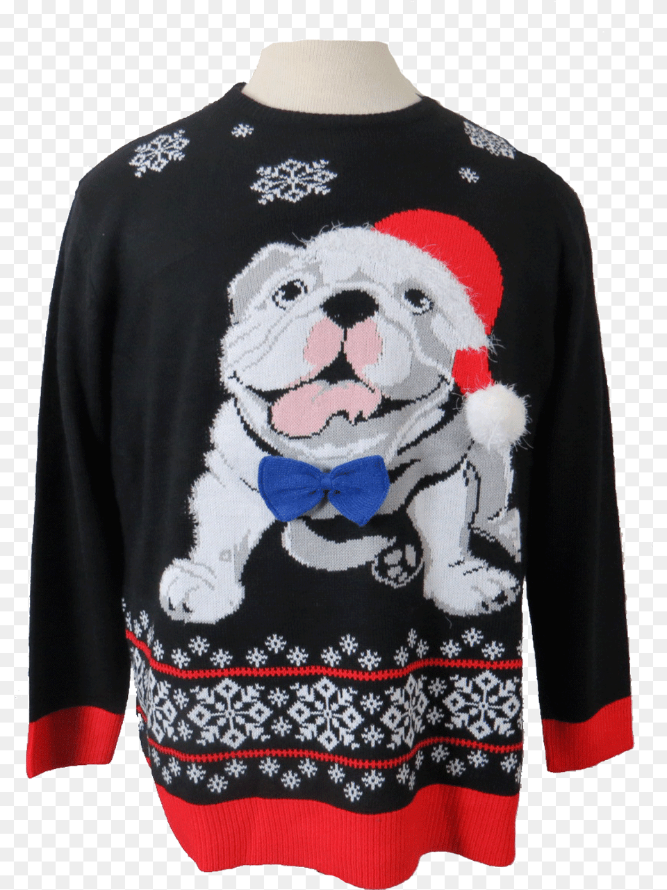 Jake Austin Santa Bulldog Christmas Sweater 3x 4x 5x British Bulldog Christmas Jumper, Knitwear, Clothing, Sweatshirt, Coat Free Png Download