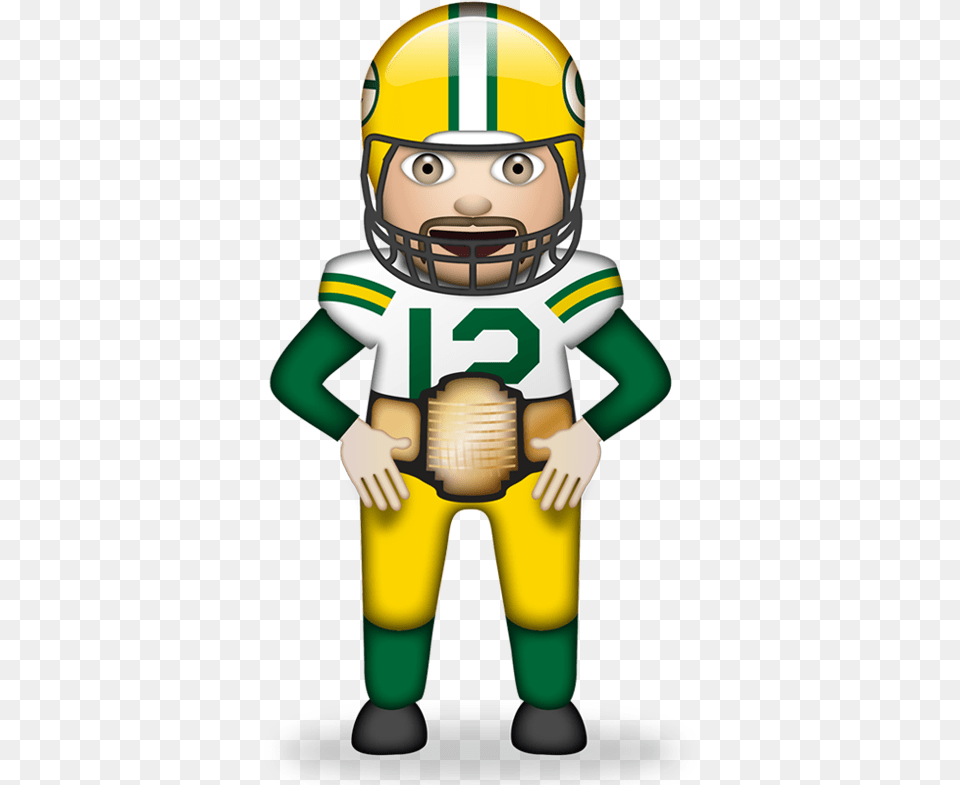 Jake Green Bay Packers Emoji, Helmet, American Football, Football, Person Free Transparent Png