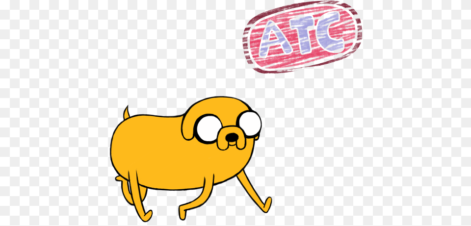 Jake The Dog Atc By Supertuffpinkpuff, Sticker, Animal, Bear, Mammal Free Png