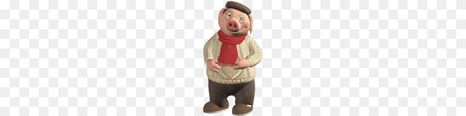 Jakers Grandpa Piggley Winking, Clothing, Knitwear, Sweater, Person Free Png Download
