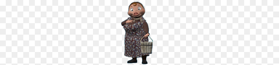 Jakers Piggley Winks Character Elly Winks Holding Bucket, Basket, Baby, Person Free Transparent Png