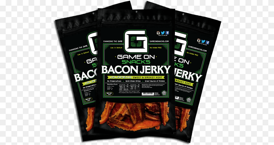 Jalapeno Bacon Jerky Jerky, Advertisement, Poster, Food, Meat Png