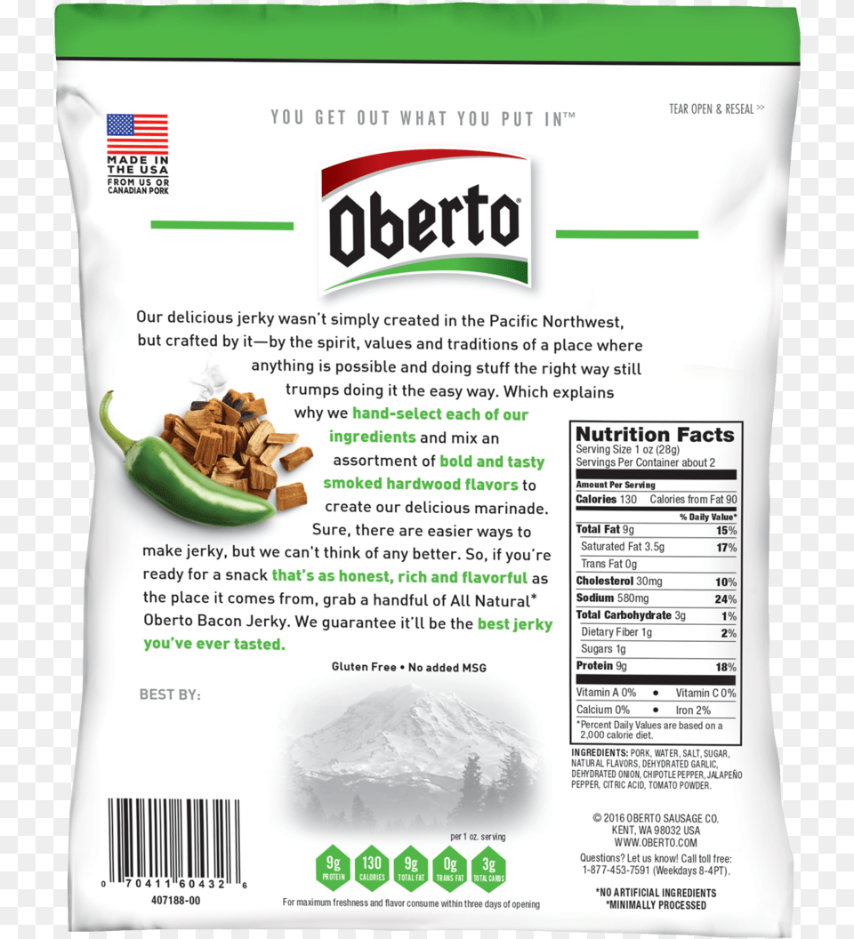 Jalapeno Oberto, Advertisement, Food, Text, Produce Png Image