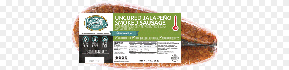 Jalapeno Smoked Sausage Pedersonu0027s Natural Farms Sausage, Food, Meat, Pork, Ham Png