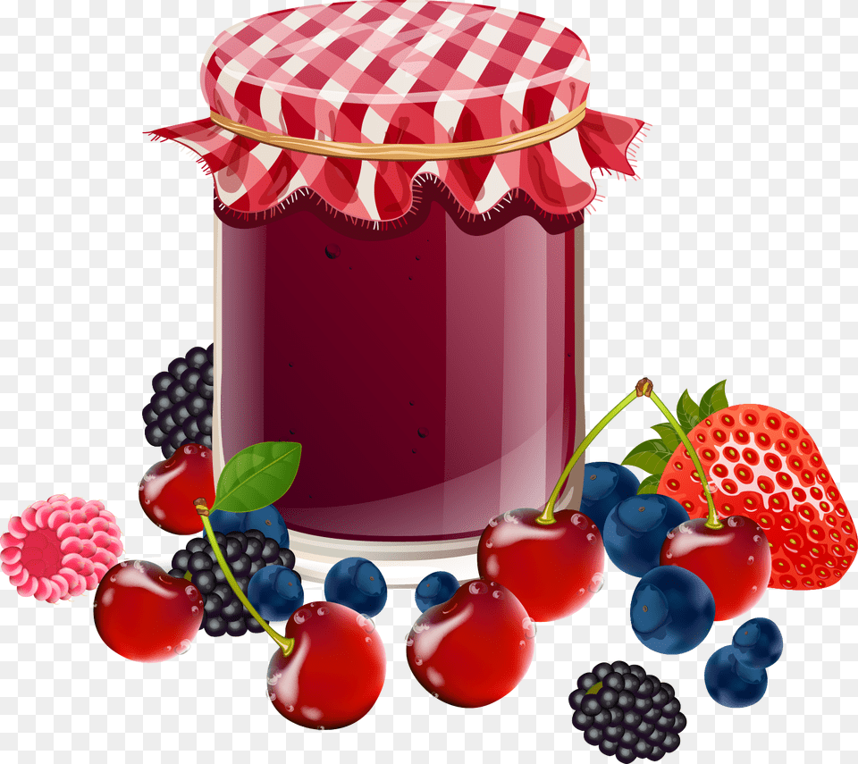 Jam, Food, Berry, Fruit, Jar Free Png Download