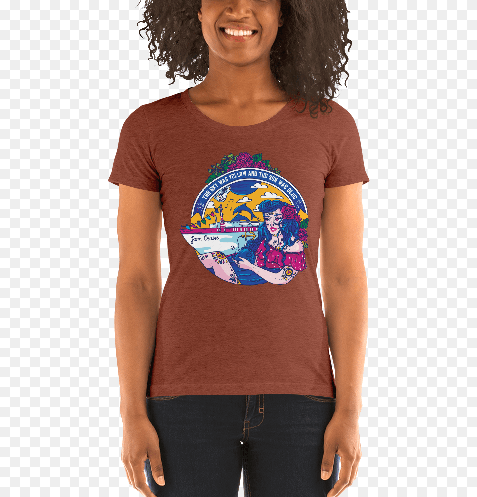 Jam Cruise Grateful Dead Ladies39 Triblend T Shirt, Clothing, T-shirt, Adult, Person Png