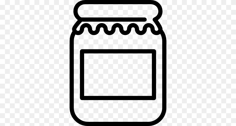 Jam Food Honey Jar Icon, Gray Free Png