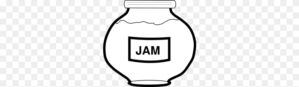 Jam Jar Outline Clip Art, Pottery, Vase, Urn, Stencil Png Image