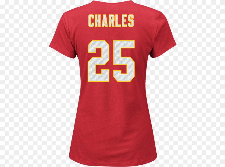 Jamaal Charles Kansas City Chiefs Womens Red Fair Catch T Shirt, Clothing, T-shirt, Jersey Free Transparent Png