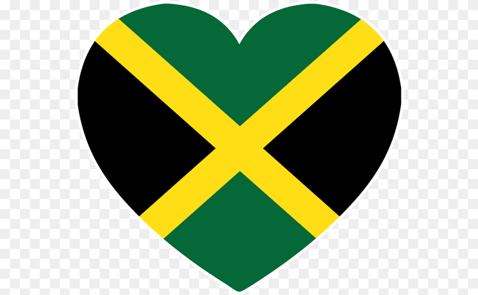 Jamaica Flag Heart Shape, Logo, Disk Free Png