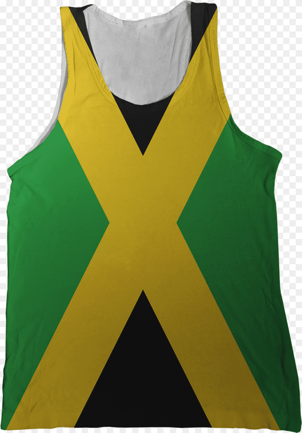 Jamaica Flag Tank Top Vest, Clothing Png