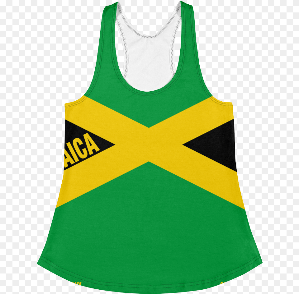Jamaica Ladies Racerback Tank Vest, Clothing, Tank Top, Accessories, Bag Png Image