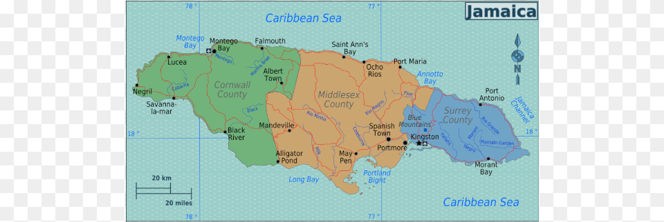 Jamaica Map, Atlas, Chart, Diagram, Plot Free Png