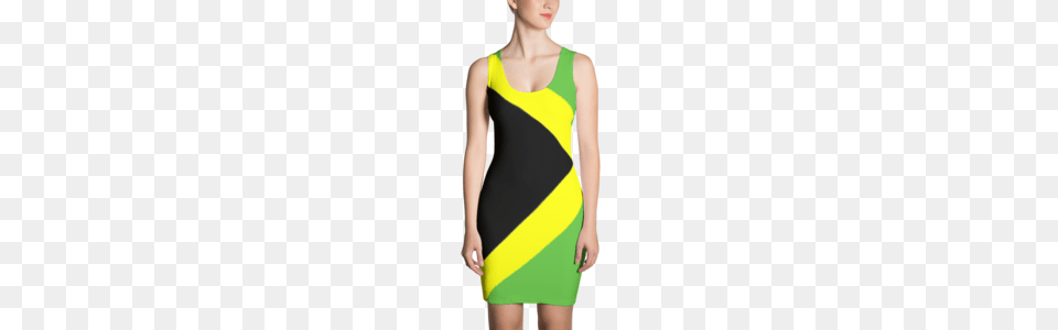Jamaican Flag Dress Mass Monster Apparel, Adult, Clothing, Female, Person Png Image