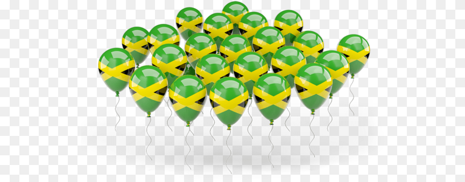Jamaican Flag Flag, Balloon, Green, Tape Png Image