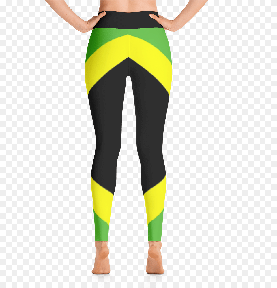 Jamaican Flag Yoga Leggings Tights, Clothing, Hosiery, Pants, Shorts Png