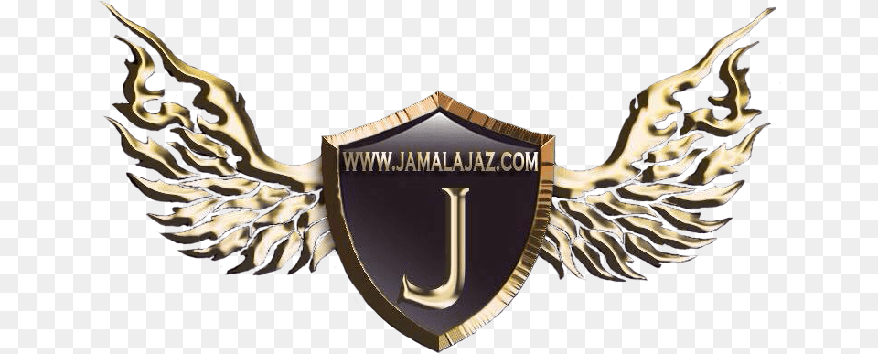 Jamalajaz Wings Logo Clean Logo, Emblem, Symbol, Armor, Person Png Image