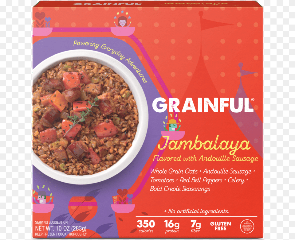 Jambalaya Head On Pic Grainful Food Product, Advertisement, Poster Free Png Download